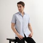 Men's 100% Cotton Regular Collar Casual Shirt, Light Blue, small image number null