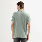 Men's Light Sage Green Polo Collar Preppy T-Shirt, Light Green, small image number null