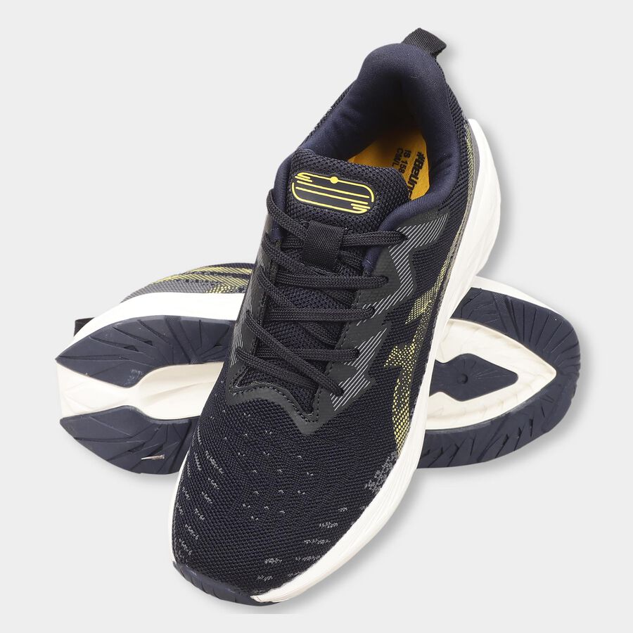 Men's Lace-Up Sports Shoes, नेवी ब्लू, large image number null