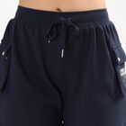 Women's Navy Blue Cargo Shorts, Navy Blue, small image number null