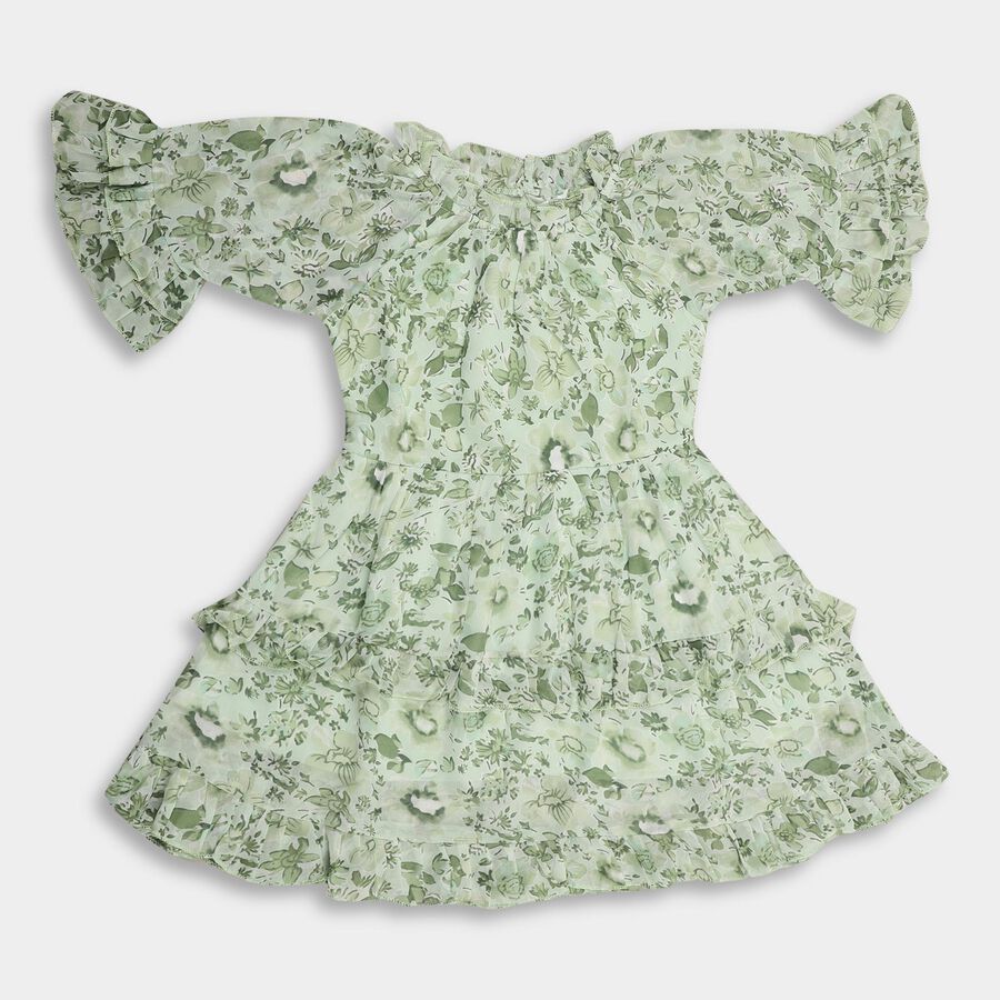 Girls' Dress, Light Green, large image number null