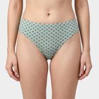 Women's Green Regular Fit Printed Brief Panty, Light Green, small