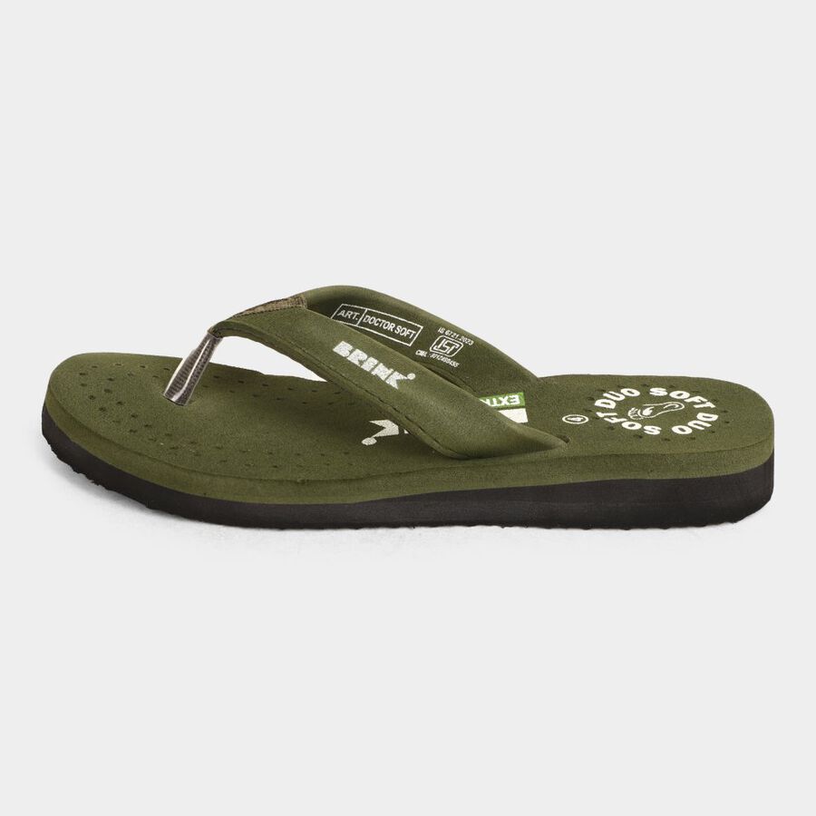 Womens Printed Sliders, Olive, large image number null