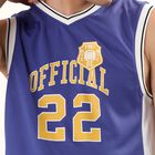 Men's Blue V-Neck Athleisure Sleeveless T-Shirt, Royal Blue, small