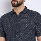 Men's 100% Cotton Casual Shirt , Navy Blue, small image number null