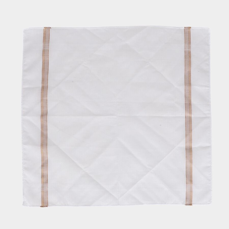 Men's Light Blue Checked Pack of 3 Handkerchief, Light Blue, large