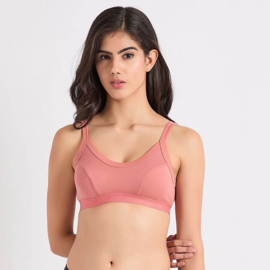 Ladies' Non-Padded Bra, Pink, large image number null