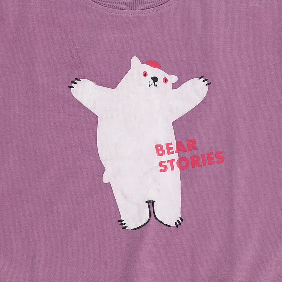 Girls' Sweatshirt, Lilac, large image number null