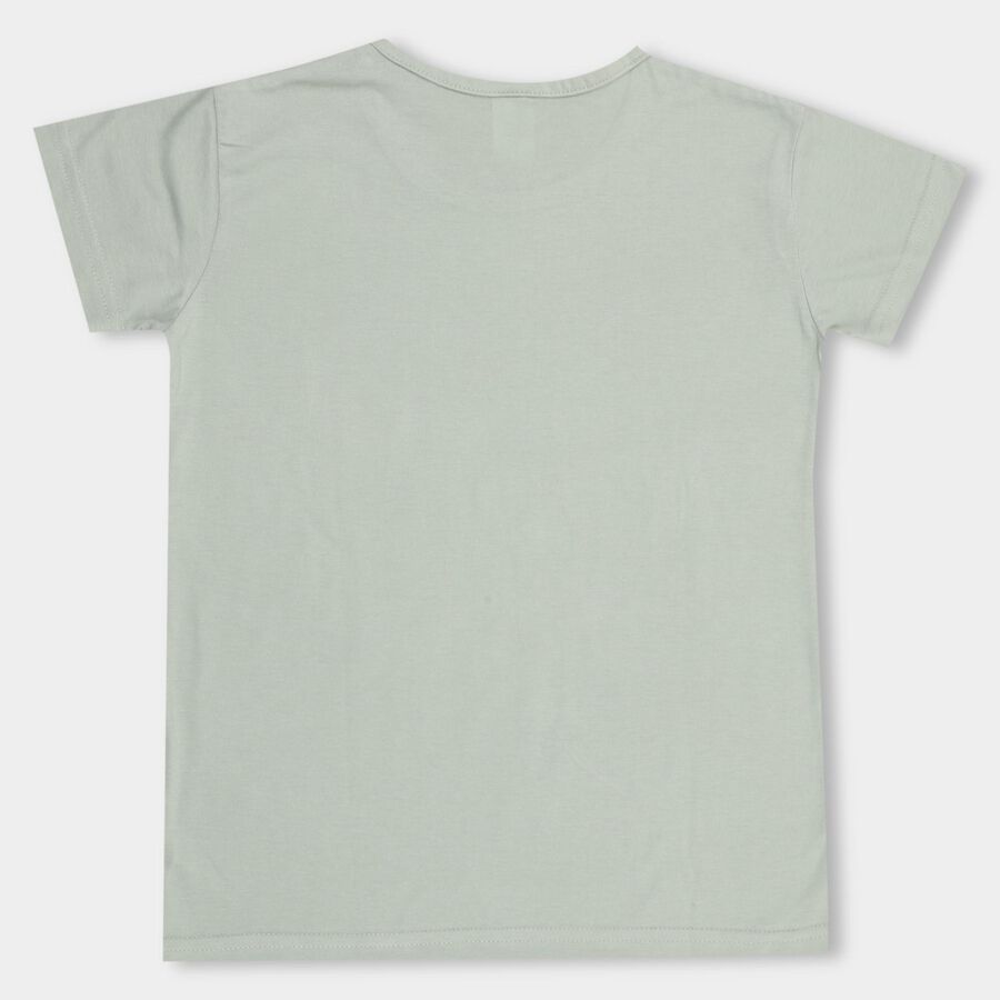 Girls' T-Shirt , हल्का हरा, large