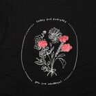 Girls Black Cotton Round Neck Regular T-Shirt, Black, small