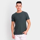 Men's Round Neck Half Sleeves T-Shirt, गहरा हरा, small image number null