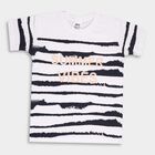 Boys Cotton Stripes T-Shirt, सफ़ेद, small image number null