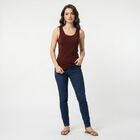 Women Wine Scoop Neck Camisole Slip, Wine, small