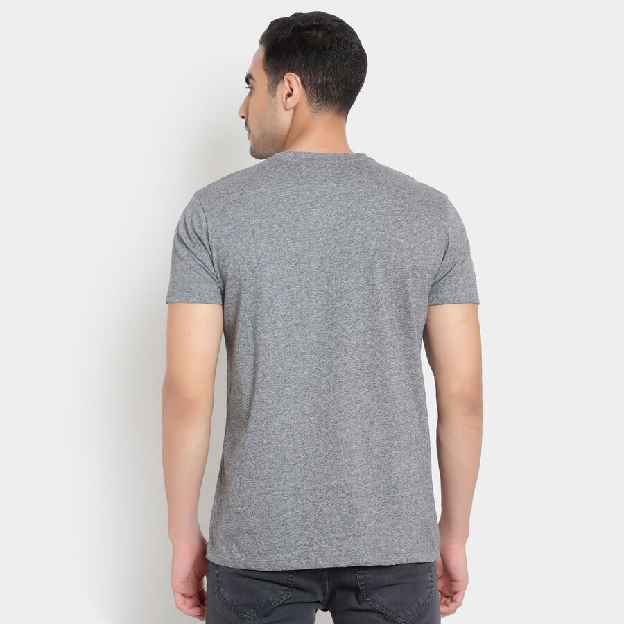 Solid Henley T-Shirt, Charcoal, large image number null