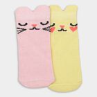Girls' Socks (Pack of 2), Yellow, small image number null