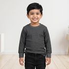Boys Charcoal Long Sleeve Thermal, चारकोल, small