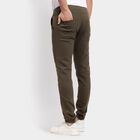 Men's Slim Fit Casual Trousers , Olive, small