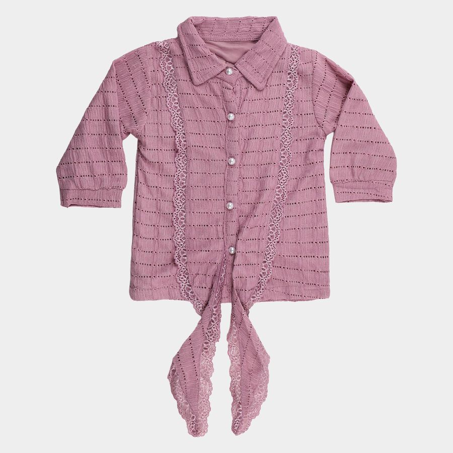 Girls' T-Shirt, हल्का गुलाबी, large