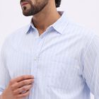 Men's Light Blue Cotton Classic Casual Shirt, हल्का नीला, small image number null