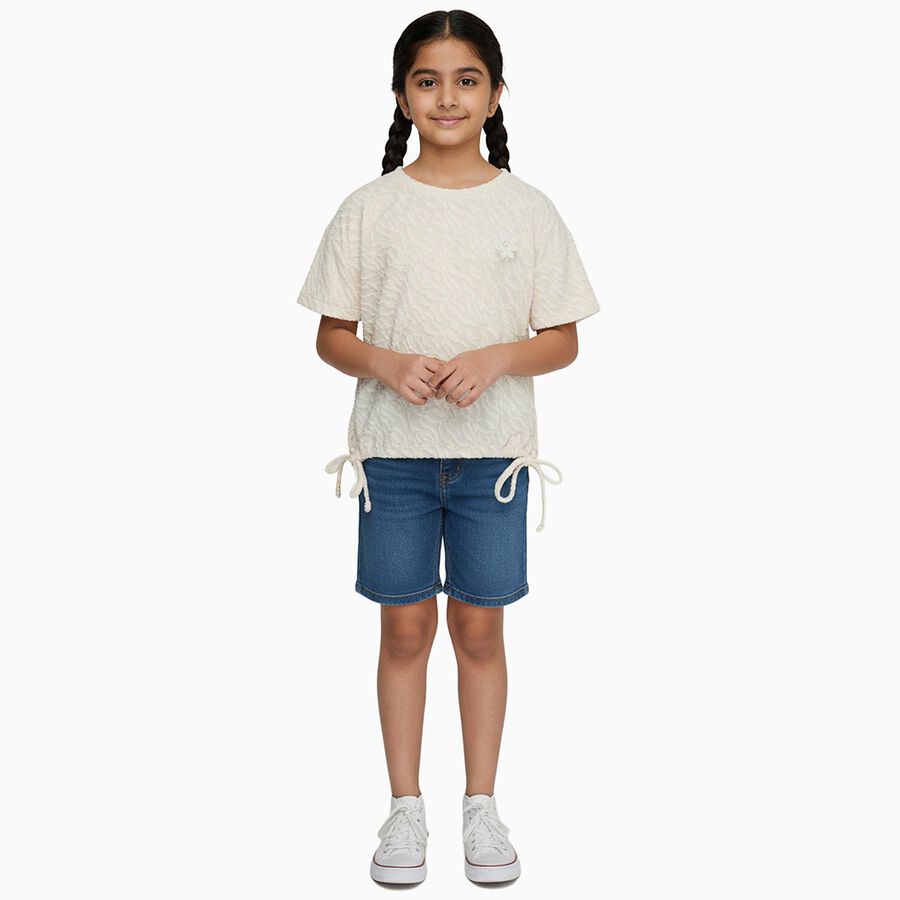 Girls' T-Shirt, Off White, large image number null