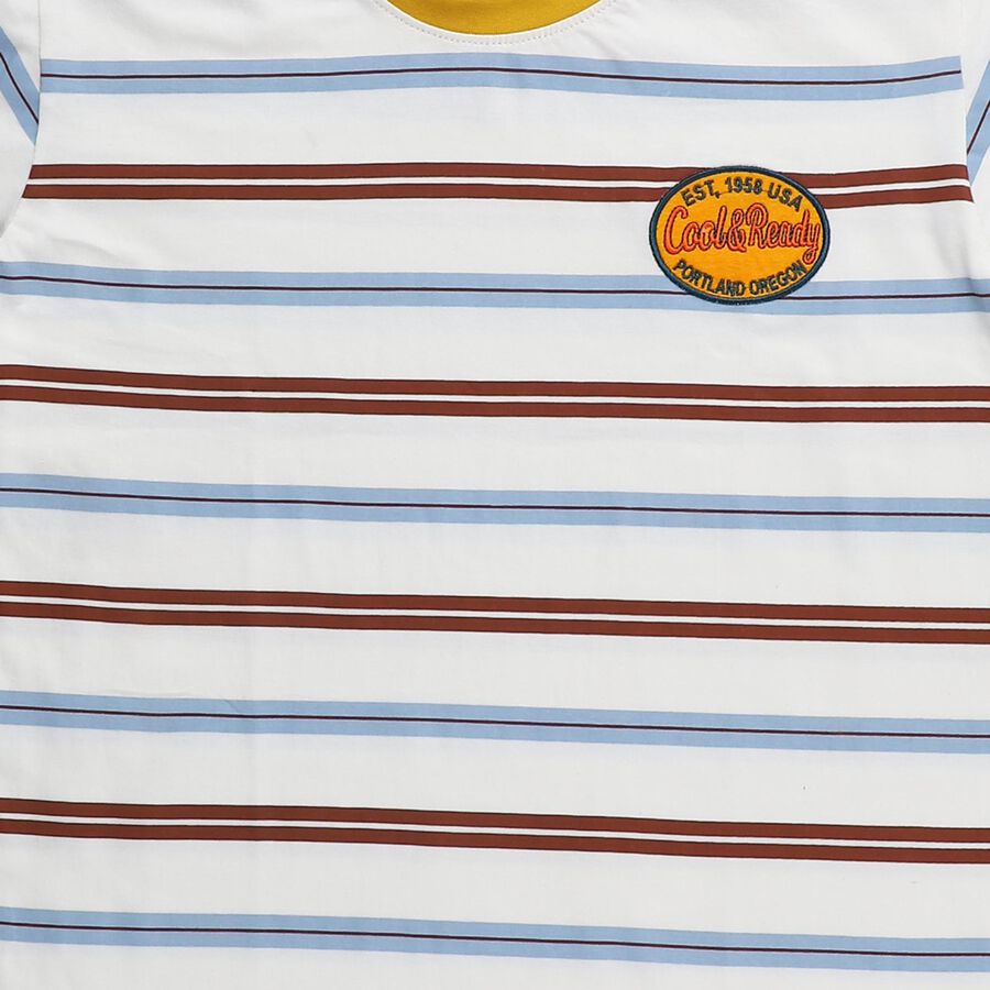 Boys' Half Sleeves T-Shirt, सफ़ेद, large image number null