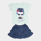 Infants Skirt Top Set, Dark Green, small image number null