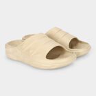 Men's Beige Slip-On Slide Sandals, Beige, small