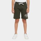 Boys' Olive Regular Fit Drawstring Bermuda Shorts, Olive, small