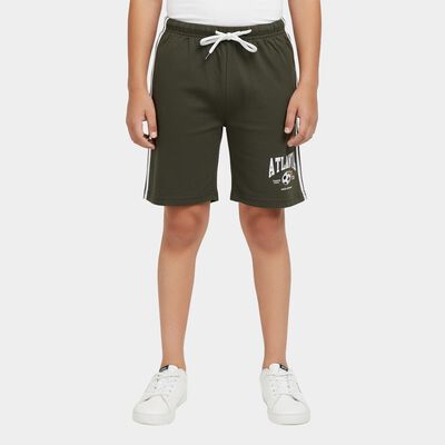 Boys' Olive Regular Fit Drawstring Bermuda Shorts