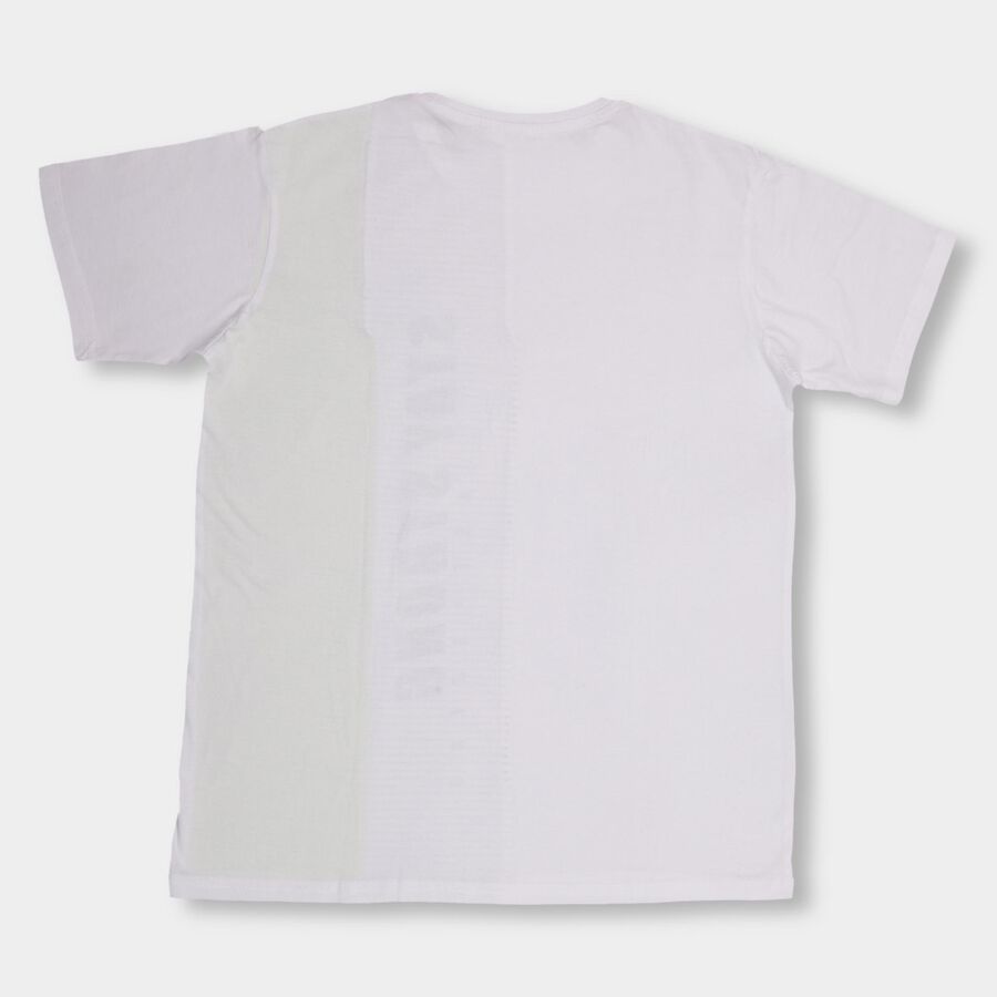 Boys' 100% Cotton Half Sleeves T-Shirt , सफ़ेद, large image number null