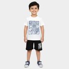 Boys' White Knit Baba Suit, White, small