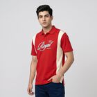Men's Red Polo Neck Polo T-Shirt, Red, small