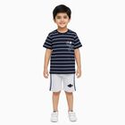 Boys' Knit Baba Suit, Navy Blue, small image number null
