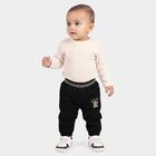 Infants' Black Regular Fit Jogger Trousers, काला, small