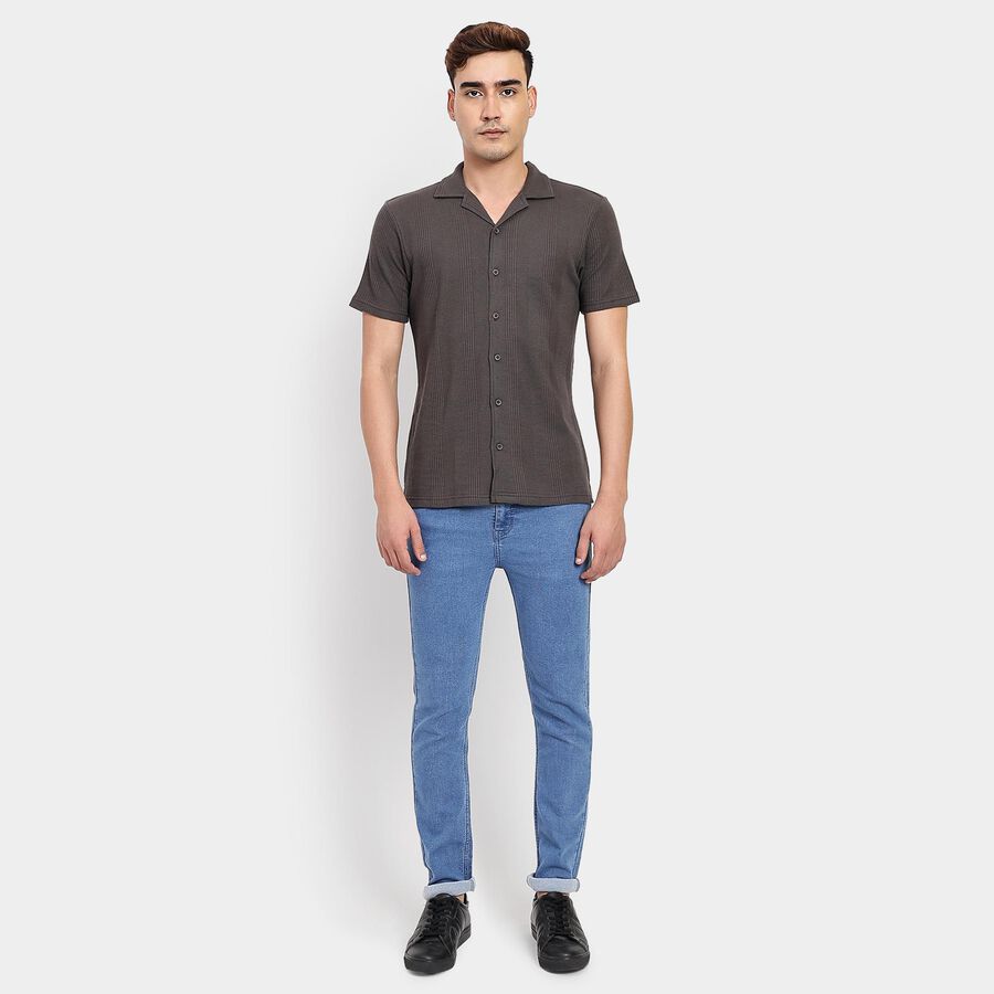 Men's Casual Shirt, Dark Grey, large image number null