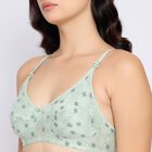 Ladies'100% Cotton Bra, Light Green, small image number null