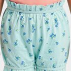 Girls' Mint Aqua Regular Fit Floral Bloomer, एक्वा, small