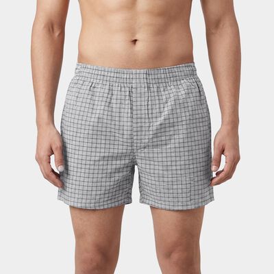 Men's Dark Grey Solid Regular Fit Boxer Shorts