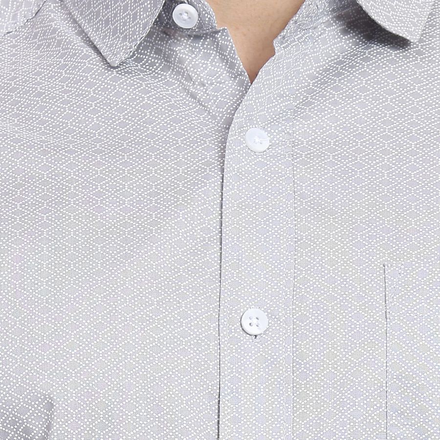Men's 100% Cotton Casual Shirt, हल्का ग्रे, large image number null