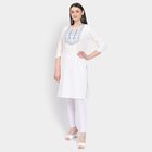 Ladies' 100% Cotton Kurta, ऑफ व्हाइट, small image number null