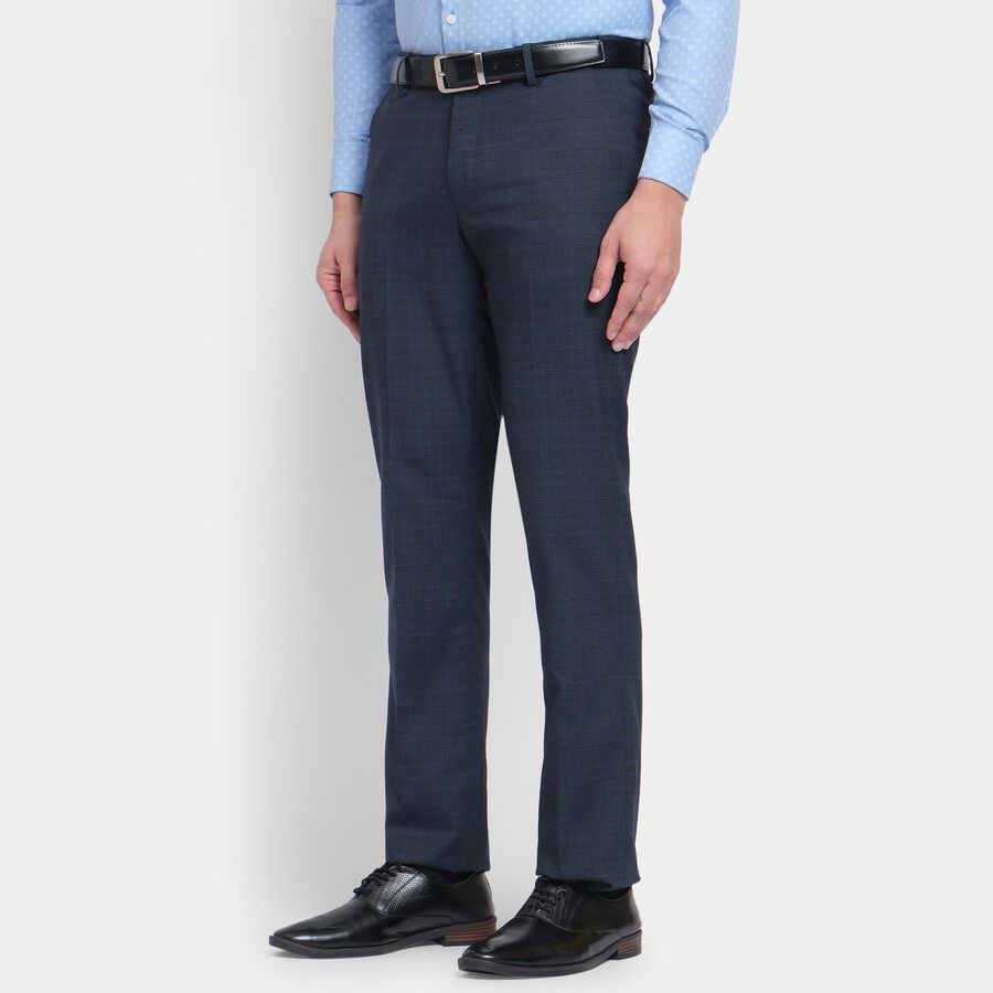 Men's Slim Fit Formal Trousers, नेवी ब्लू, large image number null