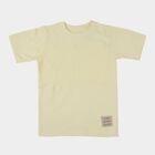 Boys Yellow Round Neck Casual T-Shirt, Yellow, small