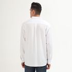 Men's Snow White Cotton Classic Collar Casual Shirt, सफ़ेद, small image number null