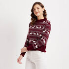 Turtle Neck Pullover, Maroon, small image number null