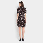 Printed Empire Line Dress, Black, small image number null