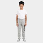 Boys Grey Straight Fit Graphic Printed Pyjama, एक्रू मिश्रित, small