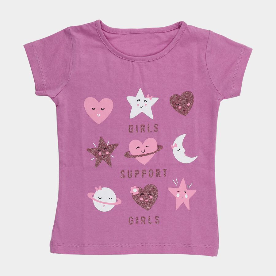 Girls' T-Shirt, लाइलेक, large