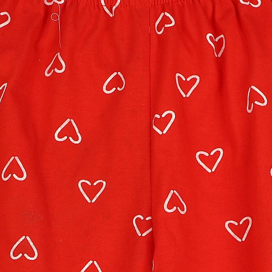 Girls' Pyjama, लाल, large