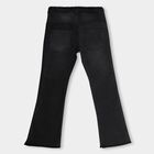 Girls' Buttoned Jeans, Black, small image number null