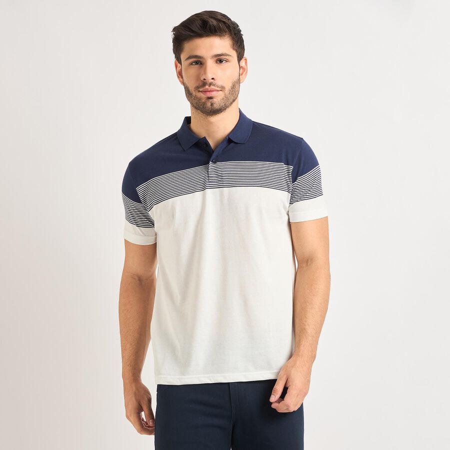 Men's Collared Half Sleeves T-Shirt , सफ़ेद, large image number null